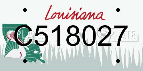 C518027 Louisiana License Plate