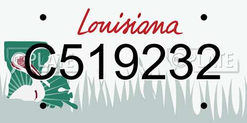 C519232 Louisiana License Plate