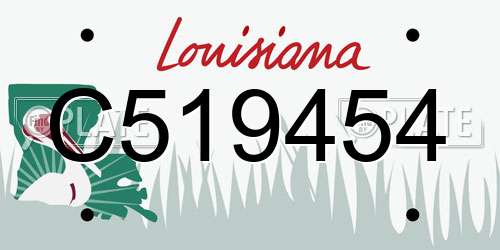 C519454 Louisiana License Plate