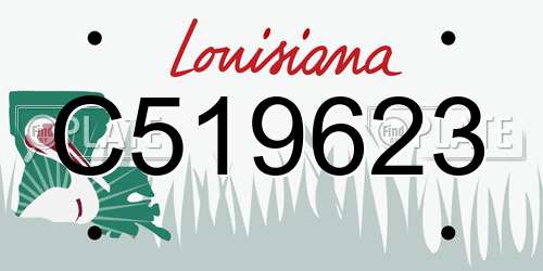 C519623 Louisiana License Plate