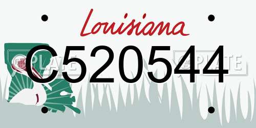 C520544 Louisiana License Plate