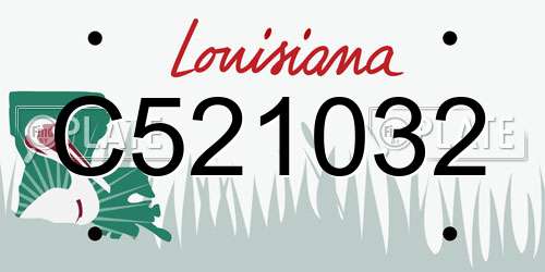 C521032 Louisiana License Plate