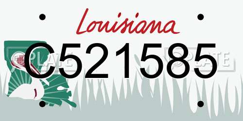 C521585 Louisiana License Plate