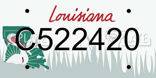 C522420 Louisiana License Plate