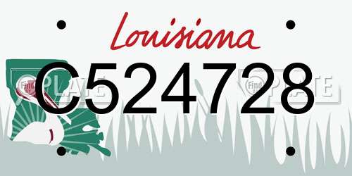 C524728 Louisiana License Plate