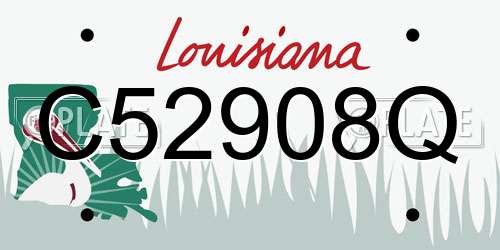 C52908Q Louisiana License Plate