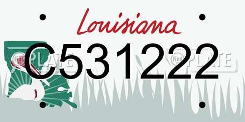 C531222 Louisiana License Plate