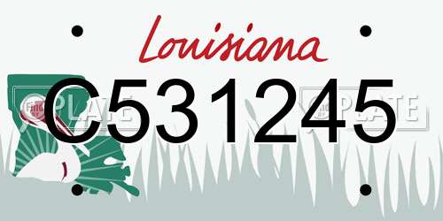 C531245 Louisiana License Plate