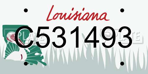 C531493 Louisiana License Plate