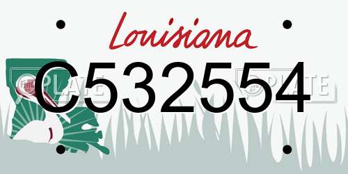 C532554 Louisiana License Plate
