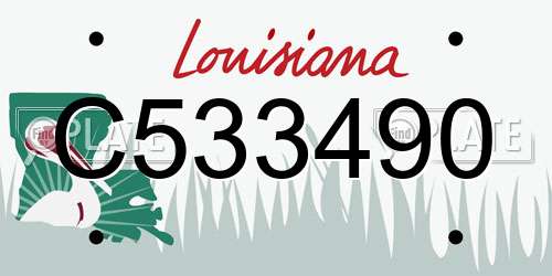 C533490 Louisiana License Plate
