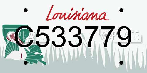 C533779 Louisiana License Plate