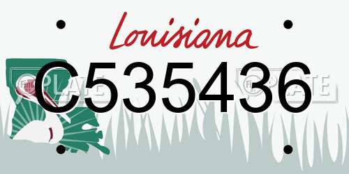 C535436 Louisiana License Plate