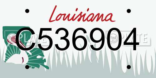 C536904 Louisiana License Plate