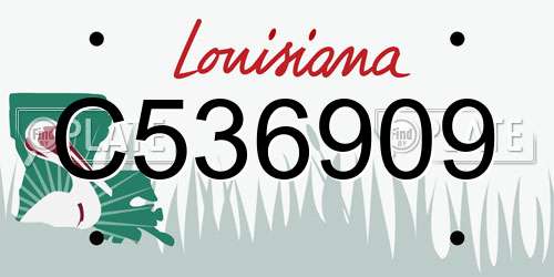 C536909 Louisiana License Plate
