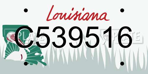 C539516 Louisiana License Plate