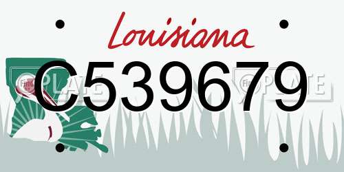 C539679 Louisiana License Plate