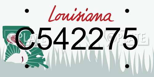 C542275 Louisiana License Plate