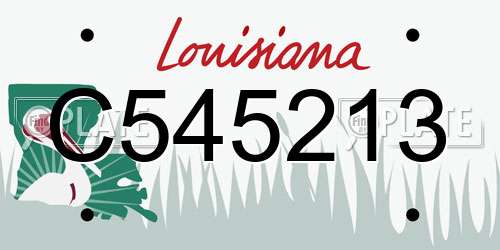 C545213 Louisiana License Plate
