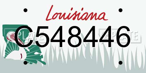 C548446 Louisiana License Plate