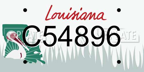 C54896 Louisiana License Plate