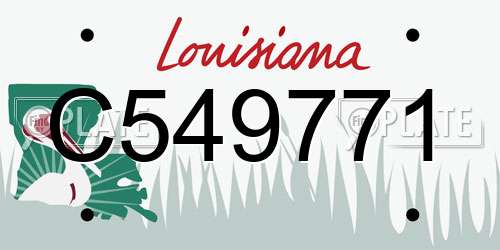 C549771 Louisiana License Plate