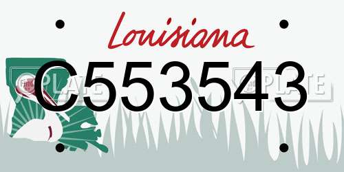 C553543 Louisiana License Plate