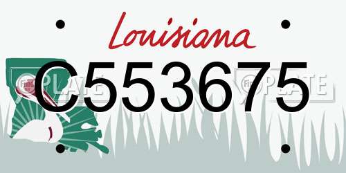C553675 Louisiana License Plate
