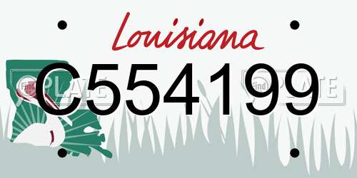 C554199 Louisiana License Plate