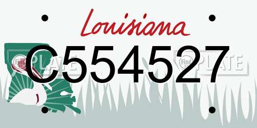 C554527 Louisiana License Plate