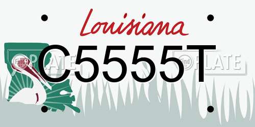 C5555T Louisiana License Plate