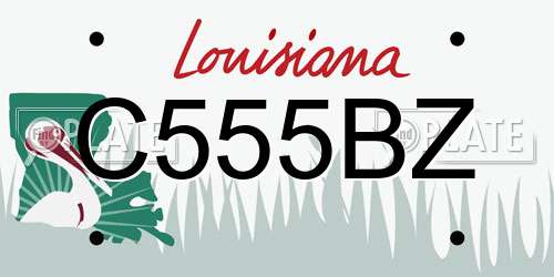 C555BZ Louisiana License Plate