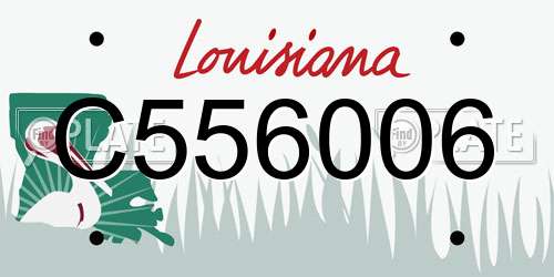 C556006 Louisiana License Plate
