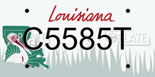 C5585T Louisiana License Plate