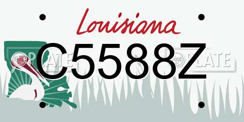 C5588Z Louisiana License Plate