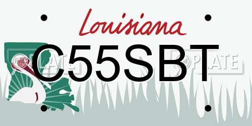 C55SBT Louisiana License Plate