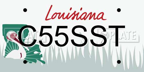 C55SST Louisiana License Plate