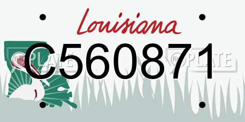 C560871 Louisiana License Plate