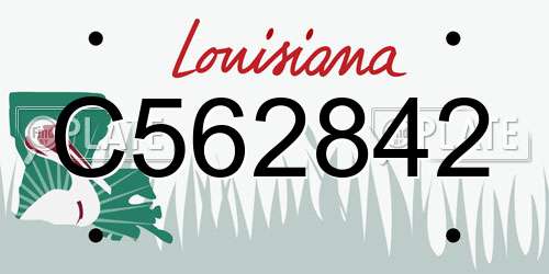 C562842 Louisiana License Plate