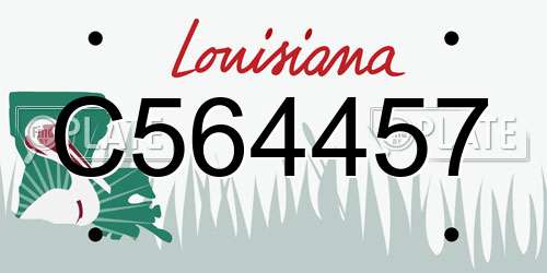 C564457 Louisiana License Plate