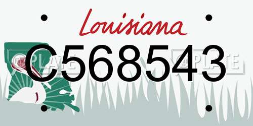 C568543 Louisiana License Plate