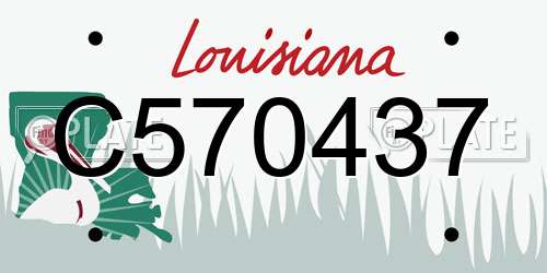 C570437 Louisiana License Plate
