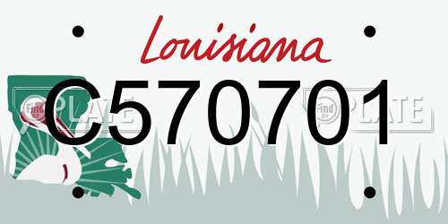 C570701 Louisiana License Plate