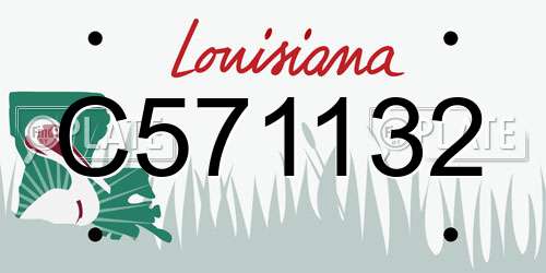 C571132 Louisiana License Plate