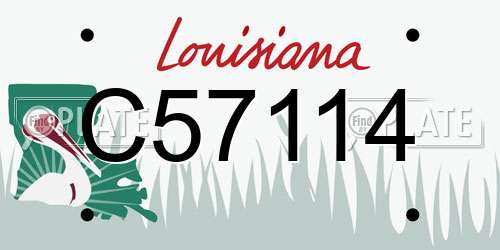 C57114 Louisiana License Plate