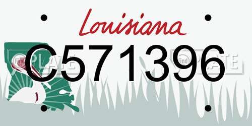 C571396 Louisiana License Plate