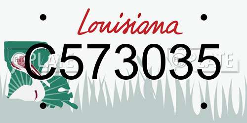 C573035 Louisiana License Plate