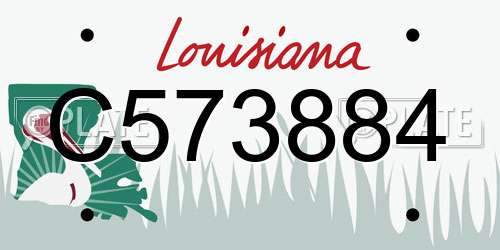 C573884 Louisiana License Plate