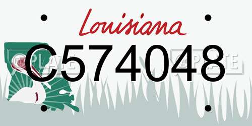 C574048 Louisiana License Plate