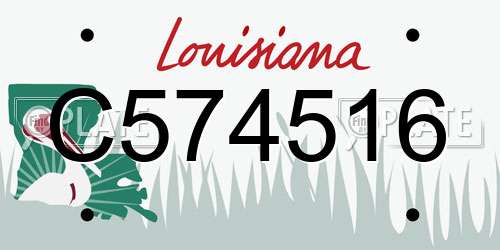 C574516 Louisiana License Plate